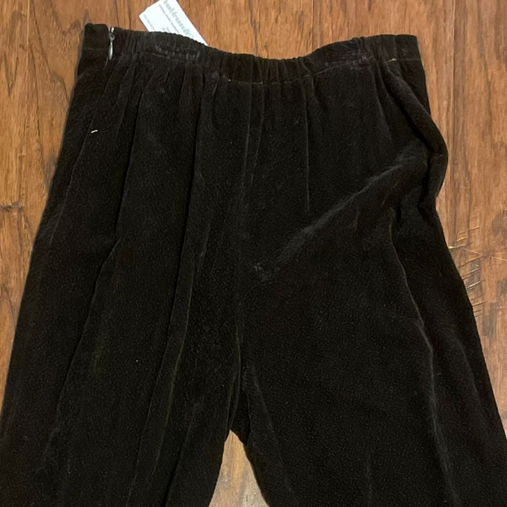 Brown Woven Gaucho Suede Pants